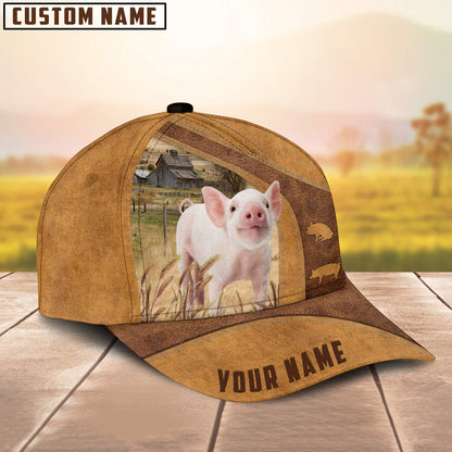 Custom Name Pig Cap , Pig Hat, Farm Baseball Hat, Cap Hat For Farmer Farm Lover CO1036
