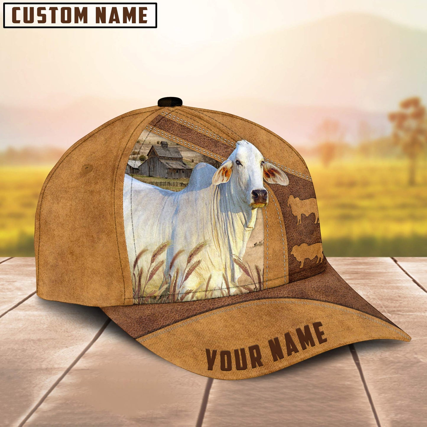 Personalized Brahman Cattle Cap, Cattle Hat, Farm Baseball Hat, Cap Hat For Farmer Farm Lover CO1023