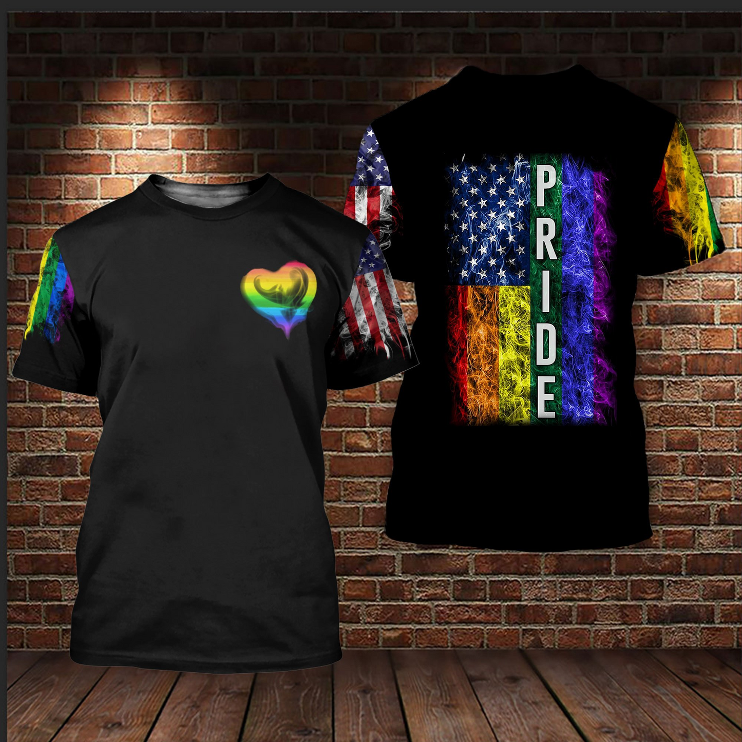 Bisexual Shirts For LGBT History Month, LGBT Pride Smoke 3D Shirts For LGBT Community LO0710