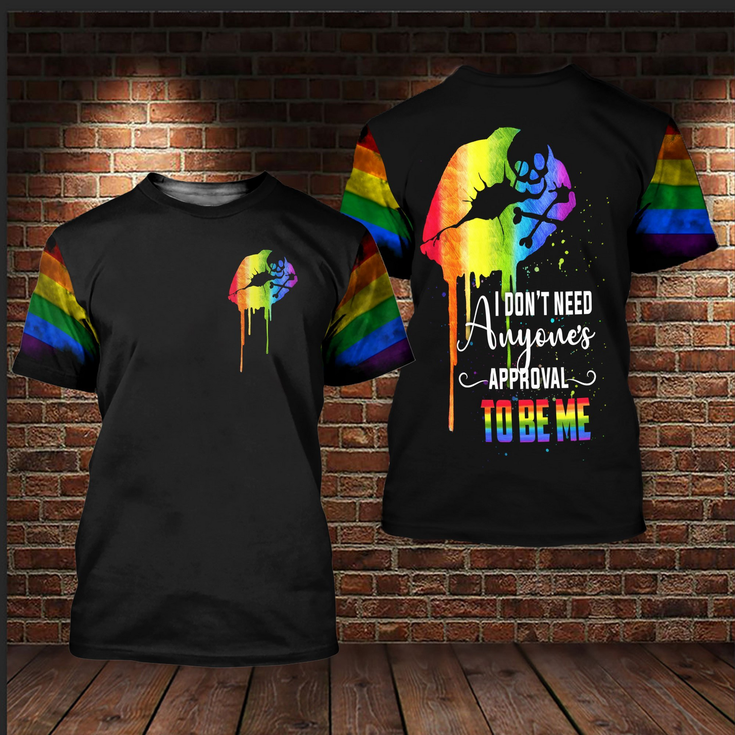 LGBT I Don’t Need Anyone’s Approval To Be Me 3D All Over Printed Shirts For LGBT Community LO0734