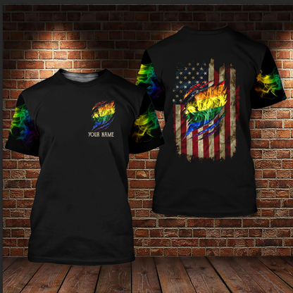 Personalized With Name Gay Pride Shirt, Lesbian Shirt For Pride Month, Gifts For LGBTQ Friends LO0763