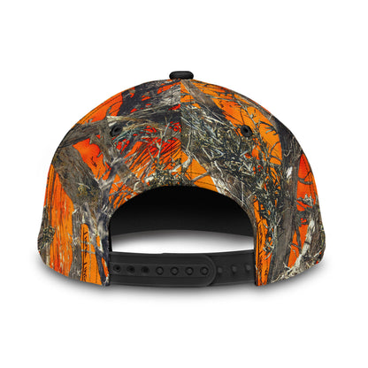 Personalized Hunting Dad To My Son Baseball Cap Orange Camo Pattern Classic Hunting Dad Cap CO0631