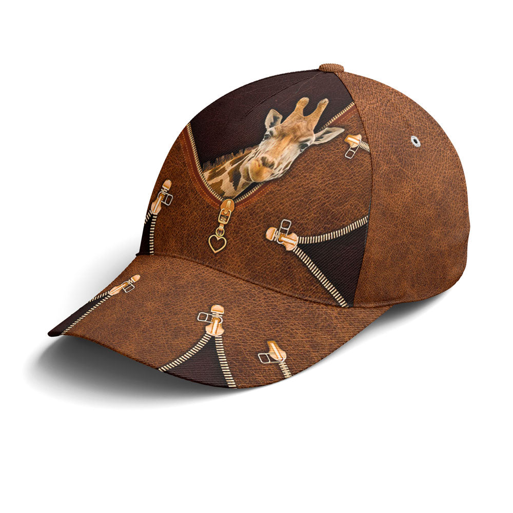 Hilarious Giraffe Leather Style Baseball Cap Lasfour CO0930