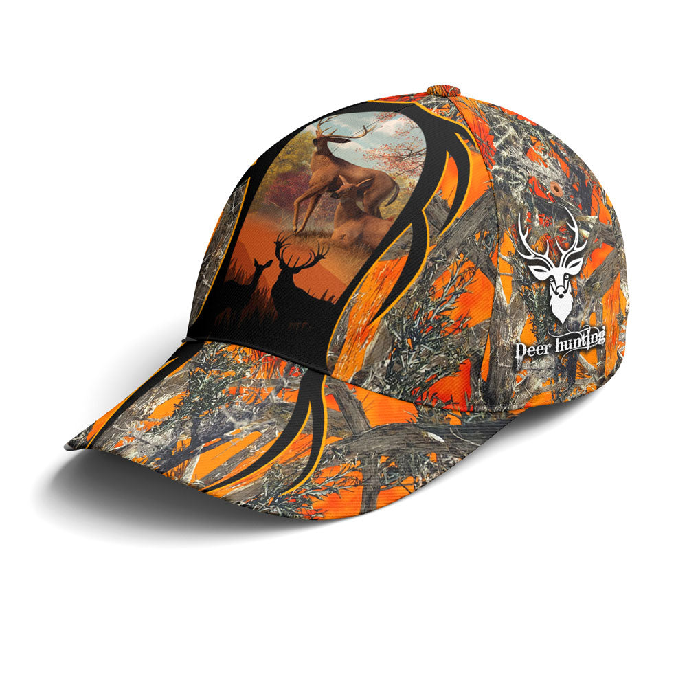 Baseball Cap For Deer Hunting Lovers Orange Camouflaged Lasfour CO0962