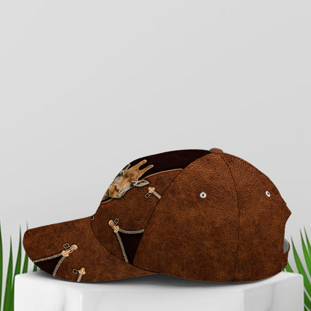 Hilarious Giraffe Leather Style Baseball Cap Lasfour CO0930