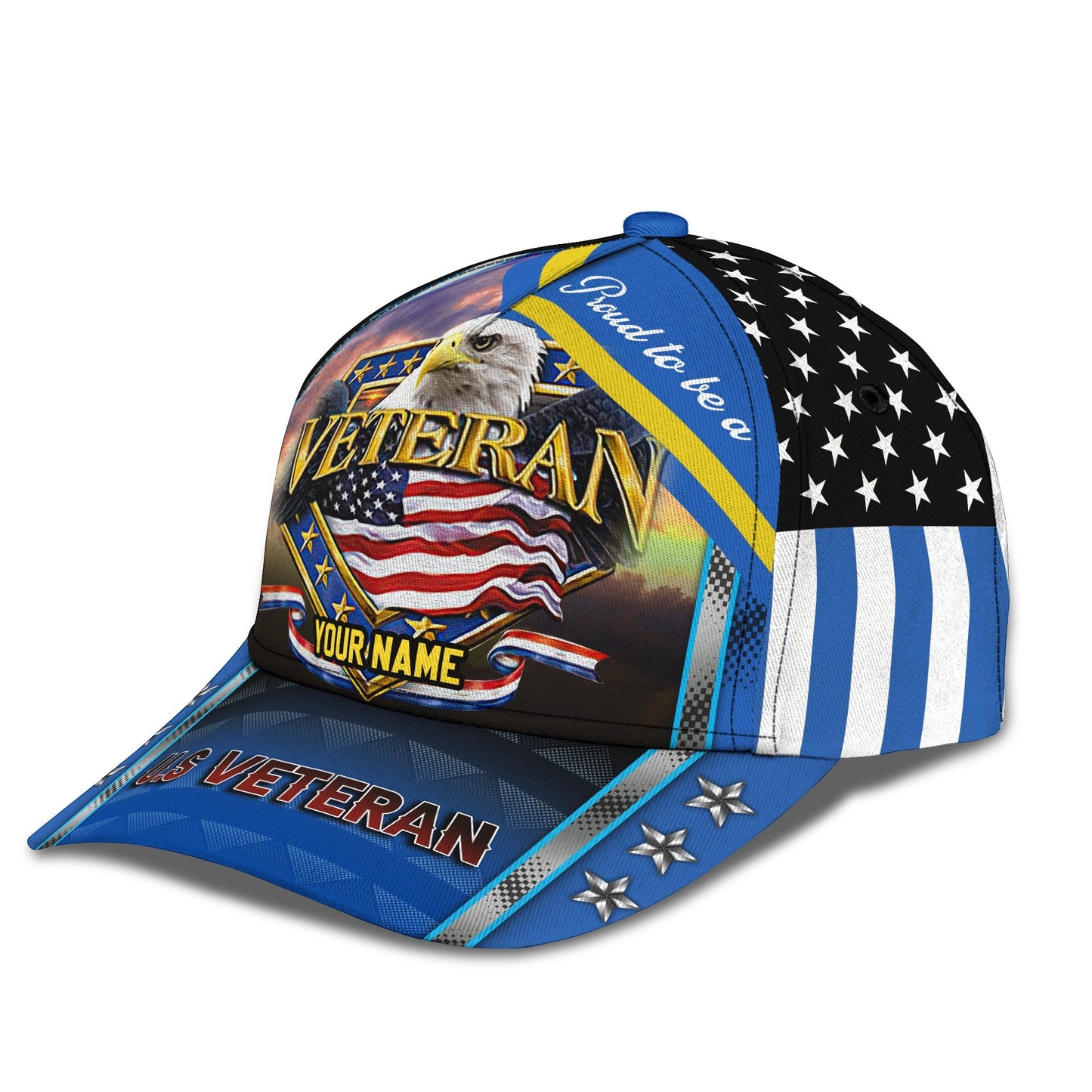 3D Classic Cap Personalized Name Cap24 Veteran Lasfour CA2335