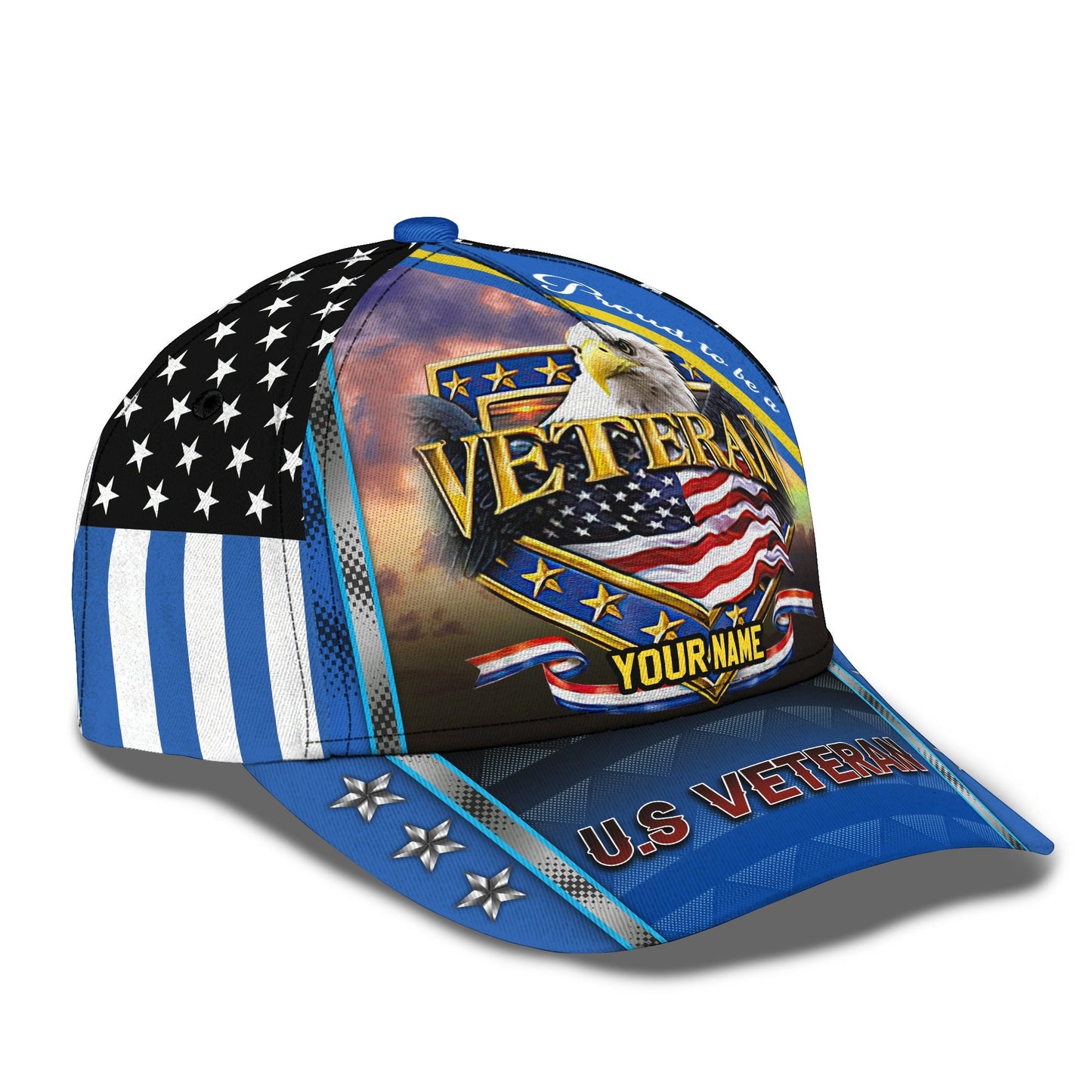 3D Classic Cap Personalized Name Cap24 Veteran Lasfour CA2335