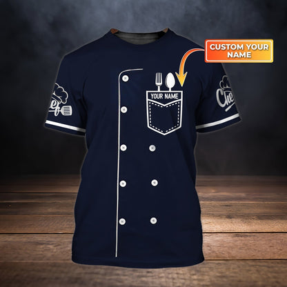 Customized 3D All Over Print Chef Shirts, T Shirt For Chef, Shirts For Master Chef TO0871