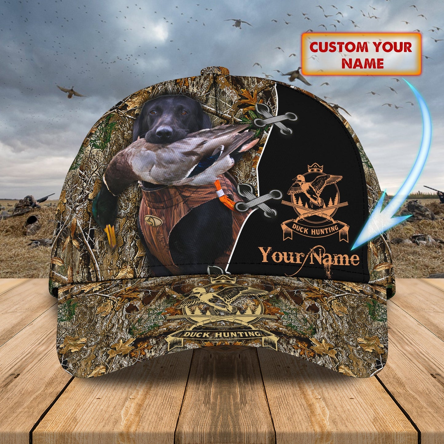 3D Classic Cap Duck Hunting Newpersonalized Name Cap Lasfour CA0719