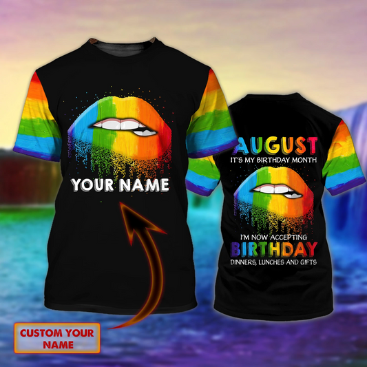 Personalized With Name Birthday Gifts For Gay Men In August, Lesbian Birthday August Gift LO0832