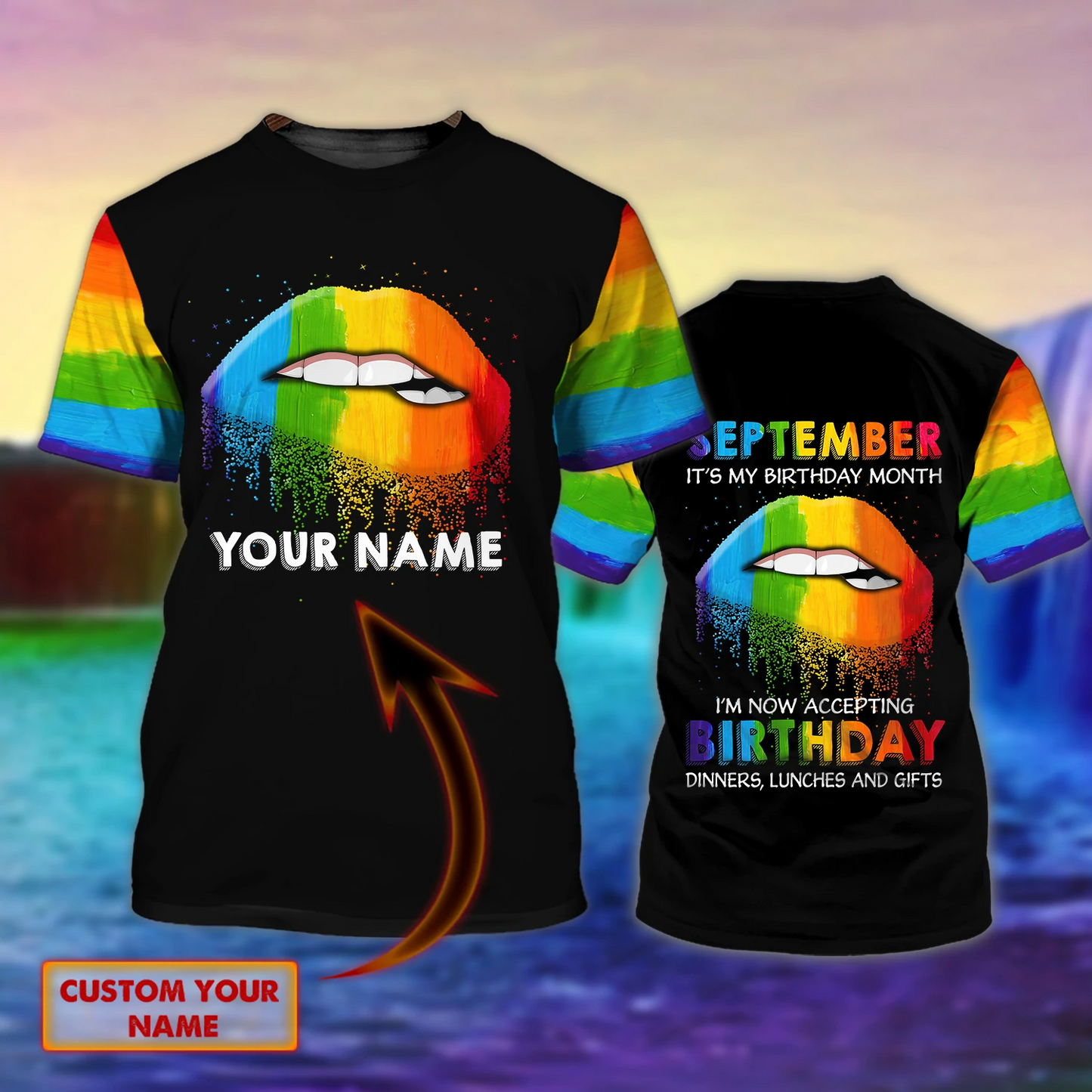 Personalized with name birthday gifts for gay men in September, lesbian birthday September gift LO0831