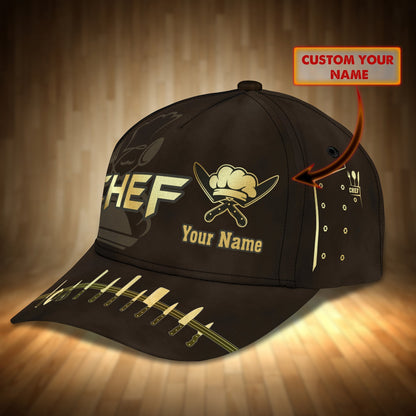 3D Classic Cap Personalized Name Cap Chef 3536 Lasfour CA2349