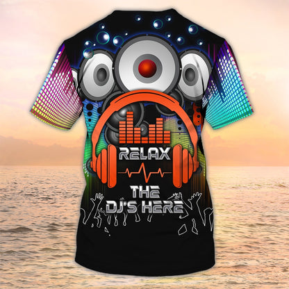 3D DJ T Shirt Men Women Night Club Dj Uniform Shirts Relax The DJ Here Tshirt TO1903