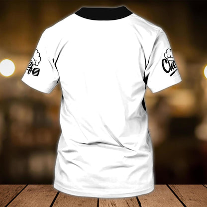 Custom Name White Chef Shirt, Fill Printed Chef Shirt Short Sleeve, Summer Chef Shirt TO0867