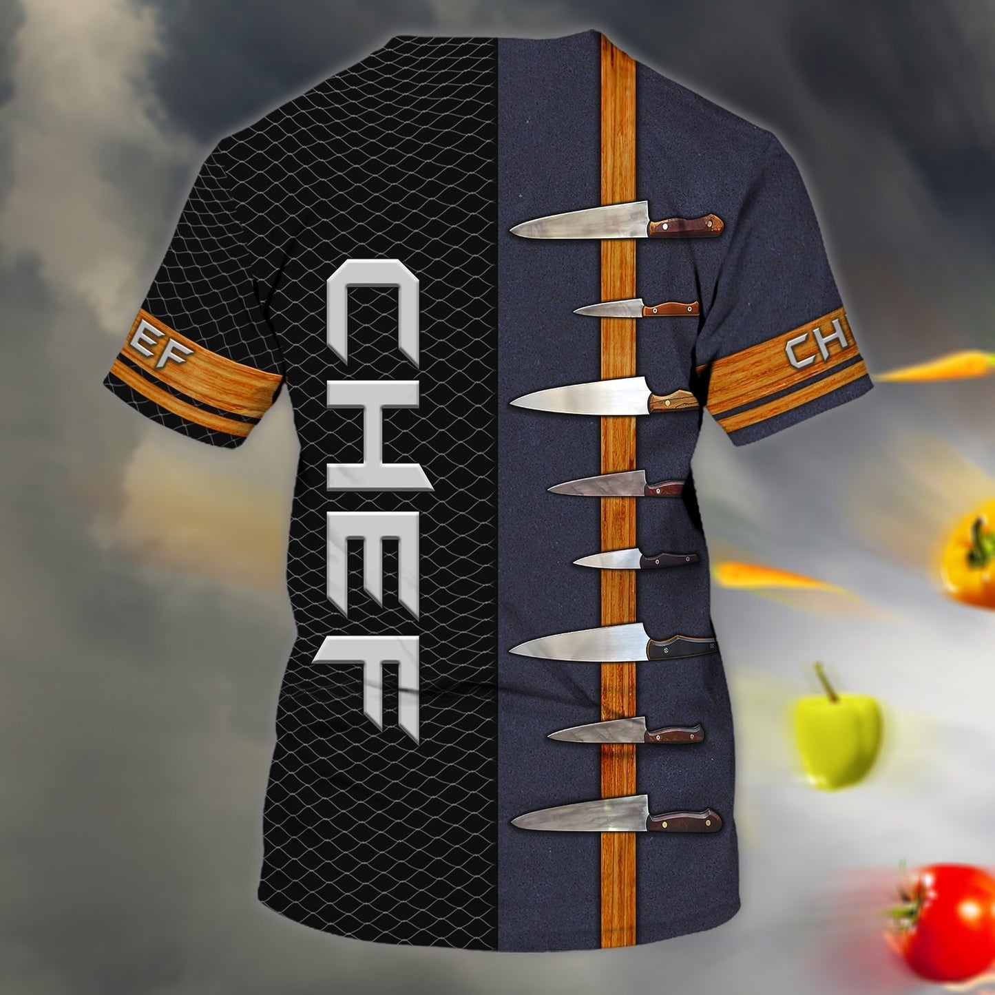 Custom With Name 3D Full Print Chef Shirt, Chef With Knife Shirt, Gift For Dad Chef TO0868