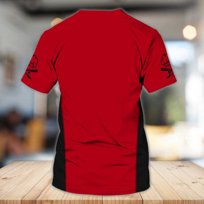 Custom Name Red T Shirt For A Master Chef Cooking Lover Chef Uniform TO1328