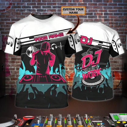 Personalized Best Dj Ever Tshirt, Playing Dj Shirts, Nonstop Shirts, Night Club Shirts, Cool 3D Disc Jockey Shirt TO0683