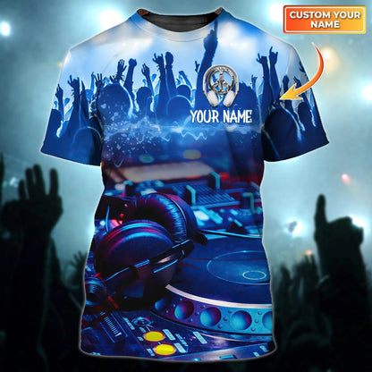 Personalized Disc Jockey 3D Shirt, Dj Man Is Playing Custom Full Print Shirts, Birthday Present To Dj Music Lover TO0039