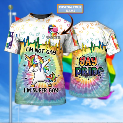 Personalized Pride Gay T Shirt, Gift For Gay Men, I Am Supper Gay, Gaymer Shirt LO0795