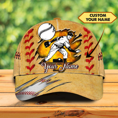 3D Classic Cap Baseball Personalized Name Cap Lasfour CA0604