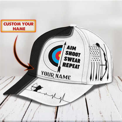 3D Classic Cap Archery Personalized Name Cap Lasfour CA0047