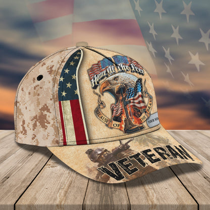 3D Classic Cap Us Veteran Personalized Name Cap Lasfour CA1506