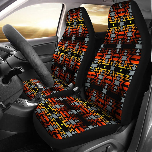 Orange Aztec Native American Universal Fit Car Seat Covers SO0325