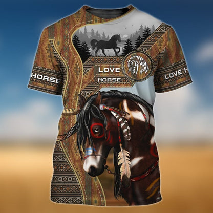 3D All Over Printed Horse T Shirt, Love Horse Shirts, White Horse Shirt For Men And Women, Beautiful Horse Tee Shirt TO0690