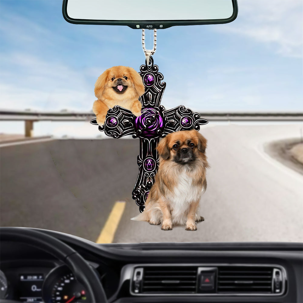 Pekingese Pray For God Car Hanging Ornament Dog Pray For God Ornament Lasfour OO0734