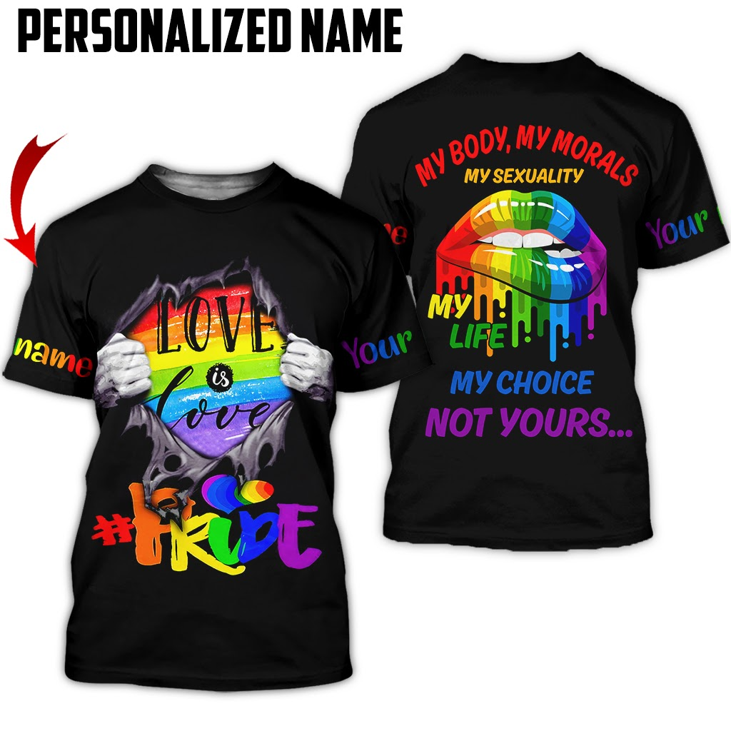 Personalized With Name Shirt My Body My Morals, My Sexuality, Gift For Gay Man LO0654