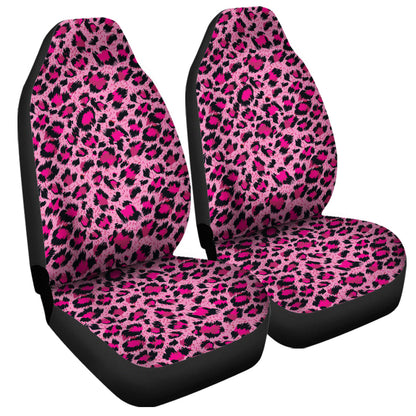 Pink Leopard Print Universal Fit Car Seat Covers SO0323