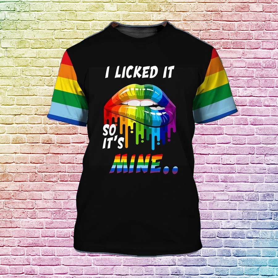 I Licked It So It'S Mine, Gay Pride Birthday Gift, Lesbian Mom Shirts, Gay Pride Shirt LO0815