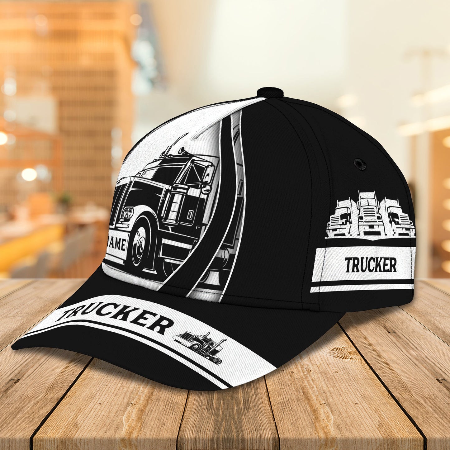 3D Classic Cap Trucker Personalized Name Cap 02 Lasfour CA1534