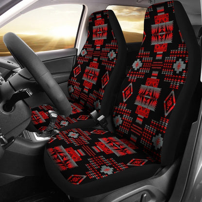 Red And Black Native Tribal Universal Fit Car Seat Covers SO0317