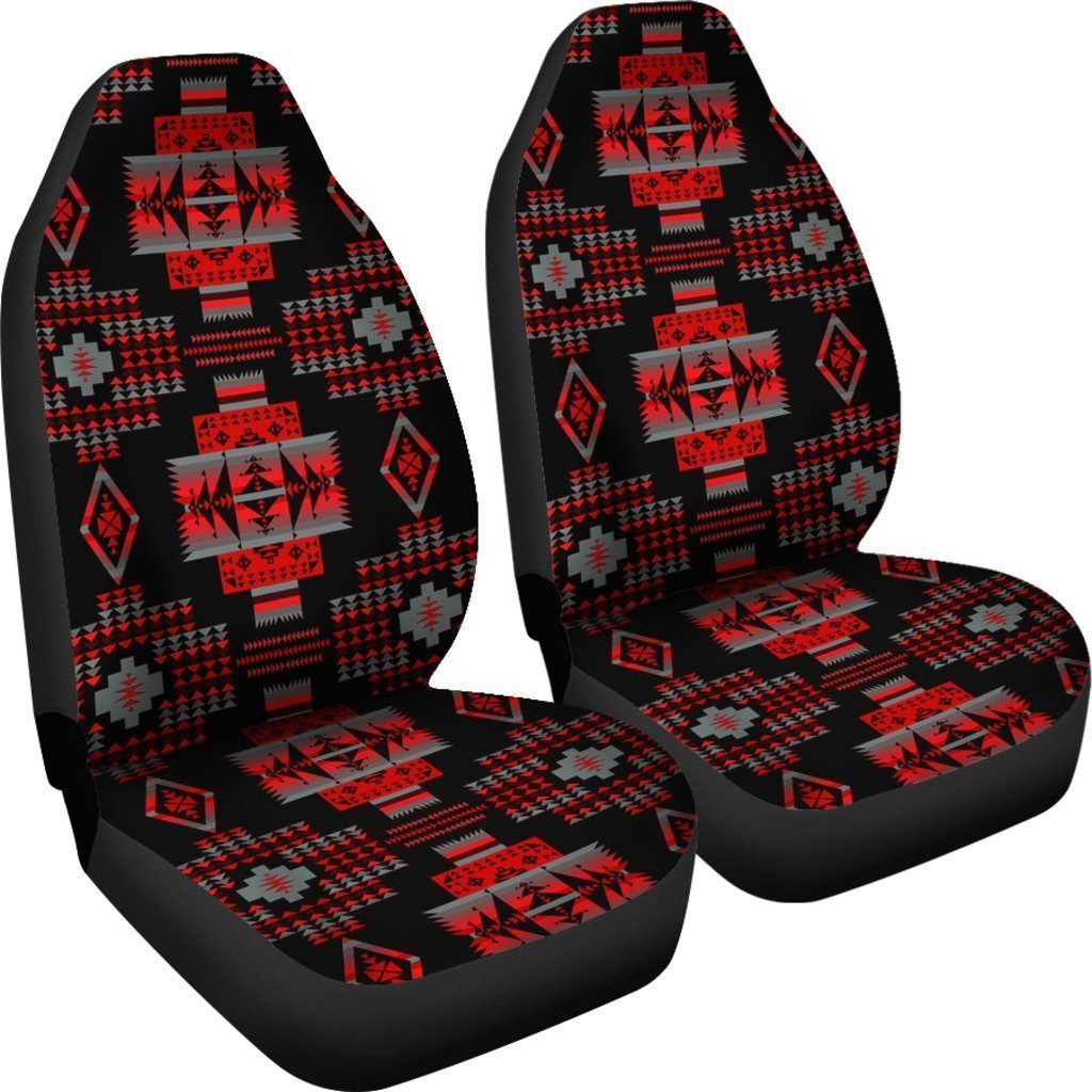 Red And Black Native Tribal Universal Fit Car Seat Covers SO0317