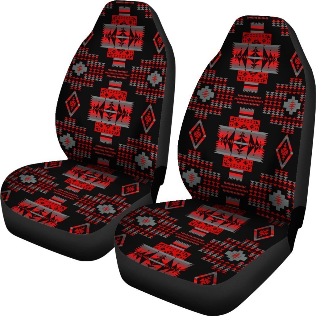 Red And Black Native Tribal Universal Fit Car Seat Covers SO0317