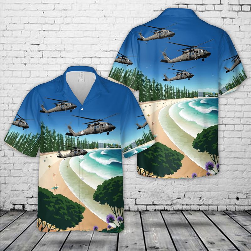 Swedish Air Force Sikorsky Hkp16A Black Hawk (UH-60M) Hawaiian Shirt HO5627