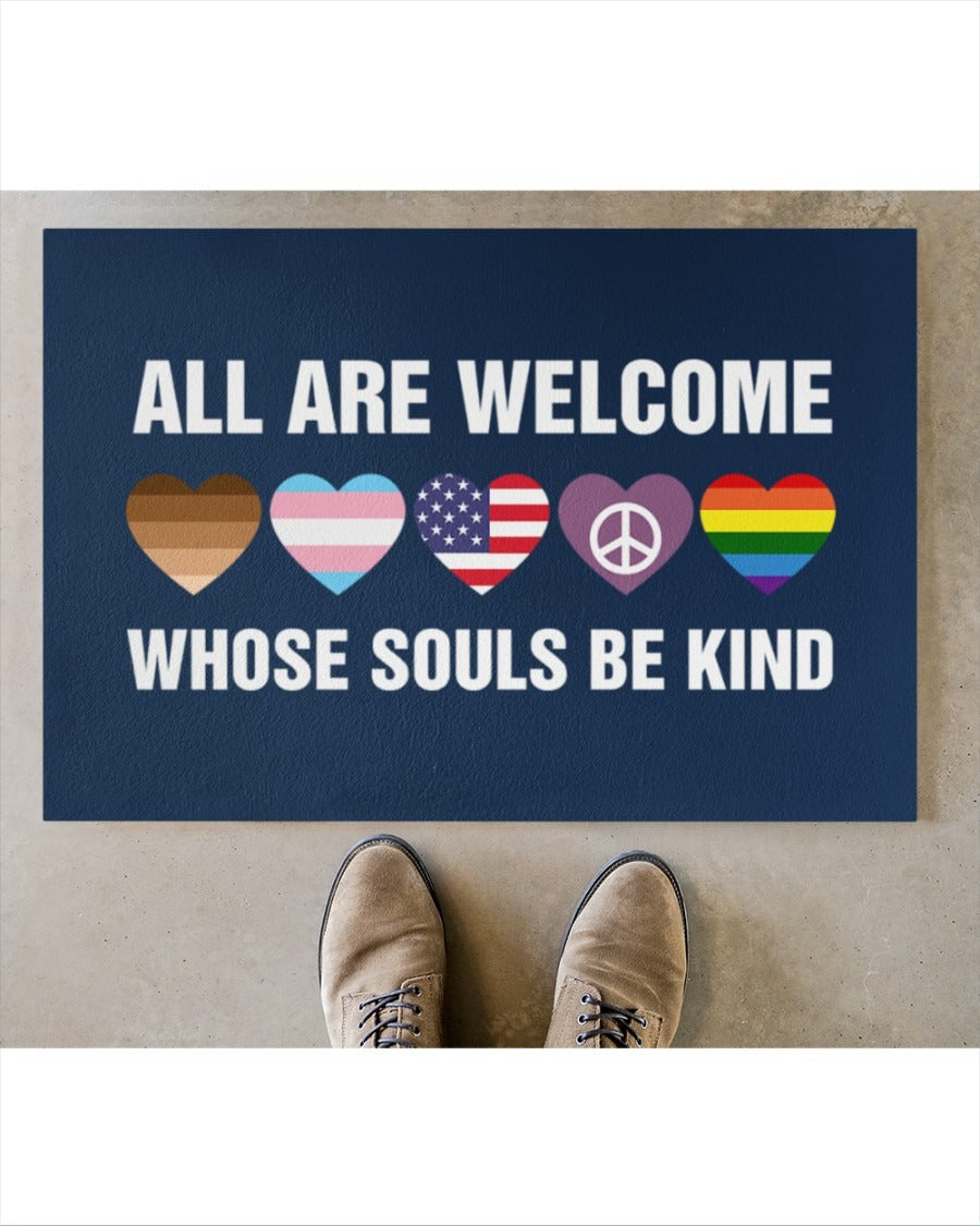 Lgbt Doormat Indoor Entrance, Welcome Pride Mat, All Are Welcome Support Lgbt Gifts, Lesbian Door Mat LO1228