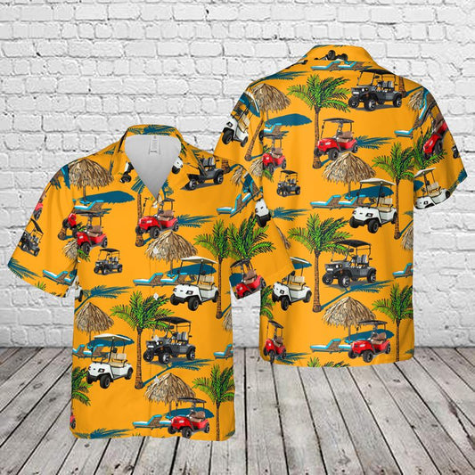 2 Seat Golf Cart Hawaiian Shirt, Golf Cart Uniform Shirt HO5598