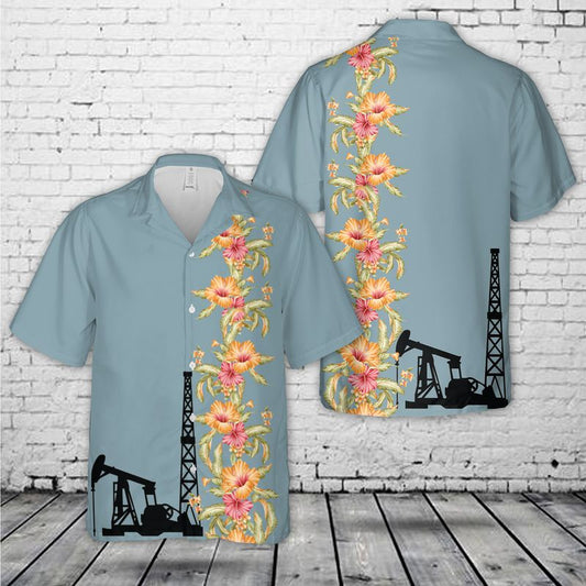 Oil Field Hawaiian Shirt, Hawaiian Shirt for Men Dad HO5636