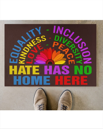 Pride Welcome Doormat, Hate Has No Home Here Lgbt Mat, Sunflower Mat For Lesbian LO1220