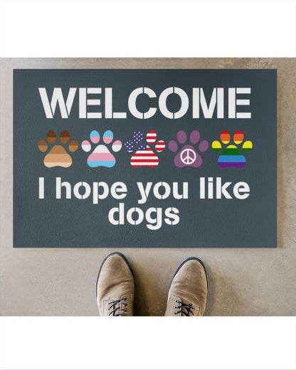 Welcome Pride Doormat Welcome Lgbt Friend Outdoor Mat, Hope You Like Dog Pride Doormat For Gay Lesbian LO1274