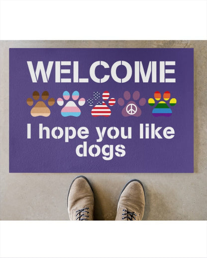 Welcome Pride Doormat Welcome Lgbt Friend Outdoor Mat, Hope You Like Dog Pride Doormat For Gay Lesbian LO1274