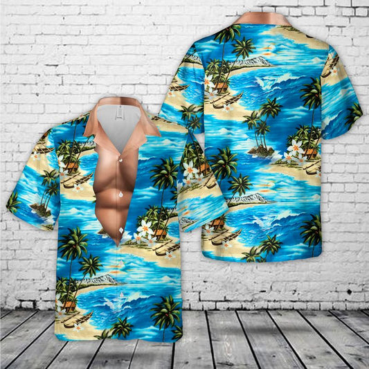 Strong Muscle Topical Hawaiian Shirt, Hawaiians Shirt for Dad Men HO5623