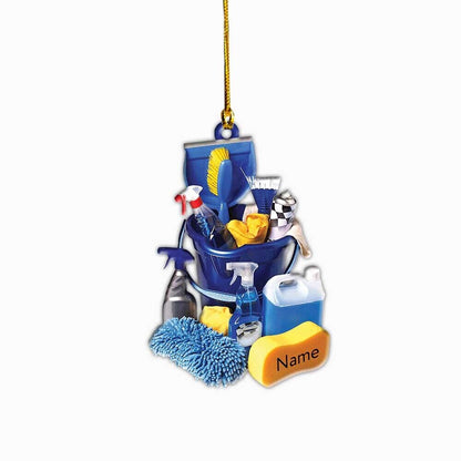 Personalized Cleaning Tools Christmas Ornament, Cleaning Maid service Cleaner SO1175