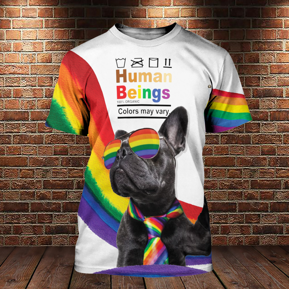 Rainbow Striped Shirt, Human Being 3D All Over Printed Shirts For LGBT Community, Bisexual Shirts LO0743