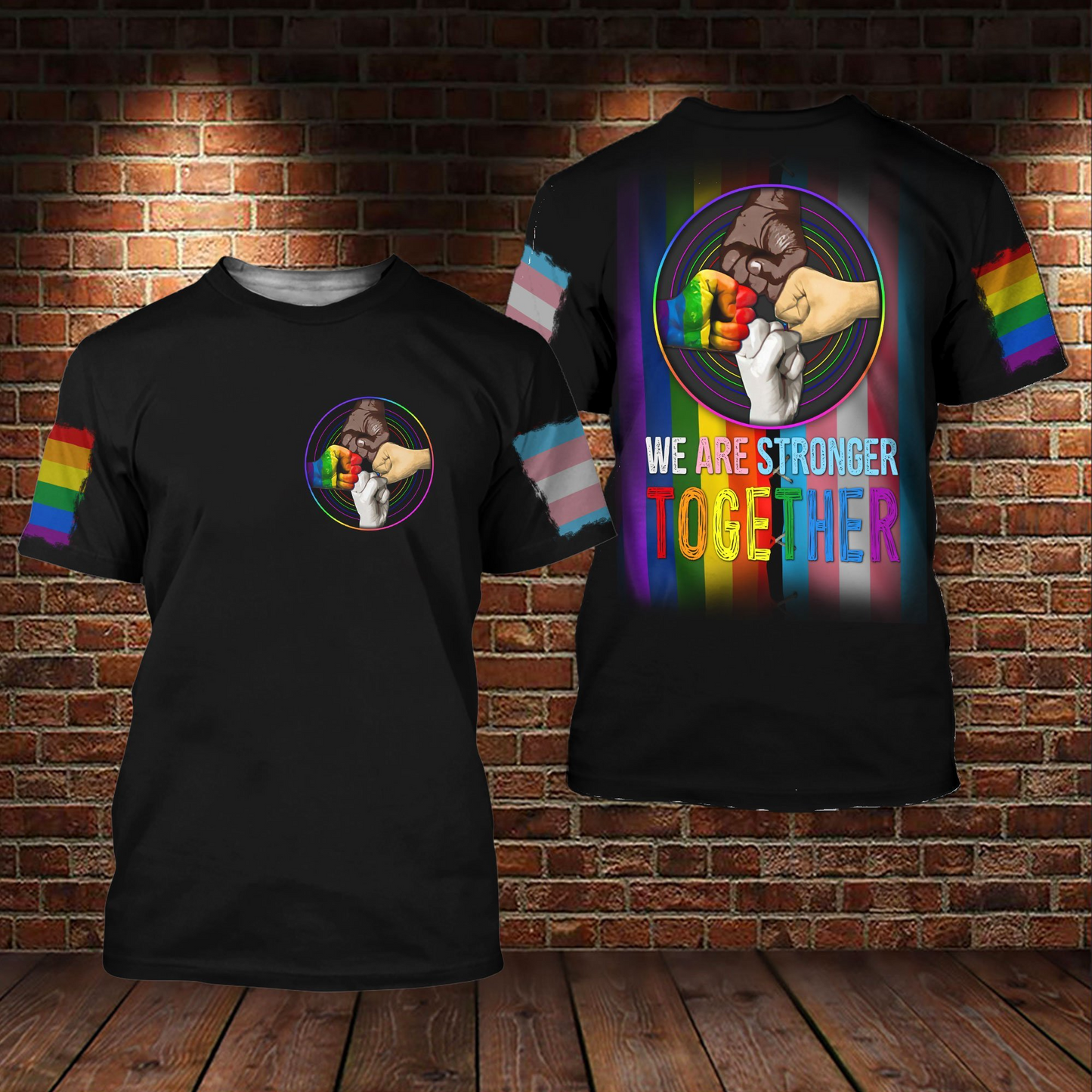 LGBT We Are Stronger Together 3D All Over Printed Shirt For LGBT Community, Happy LGBT History Month LO0693