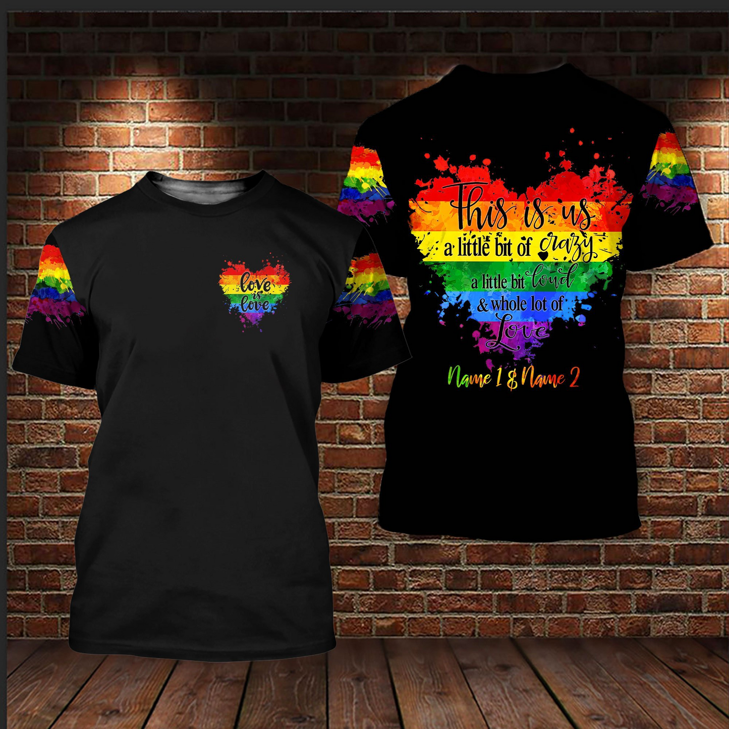 Personalized Lesbian Couple Shirts, Lesbian Couple Clothing, Gifts For Gay Couples LO0772