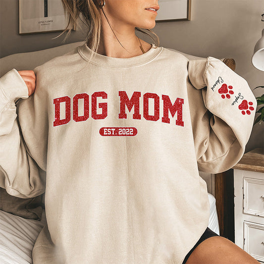 I'm A Cool Dog Mama - Dog Personalized Custom Unisex Sweatshirt With Design On Sleeve - Gift For Pet Owners, Pet Lovers 2D0001