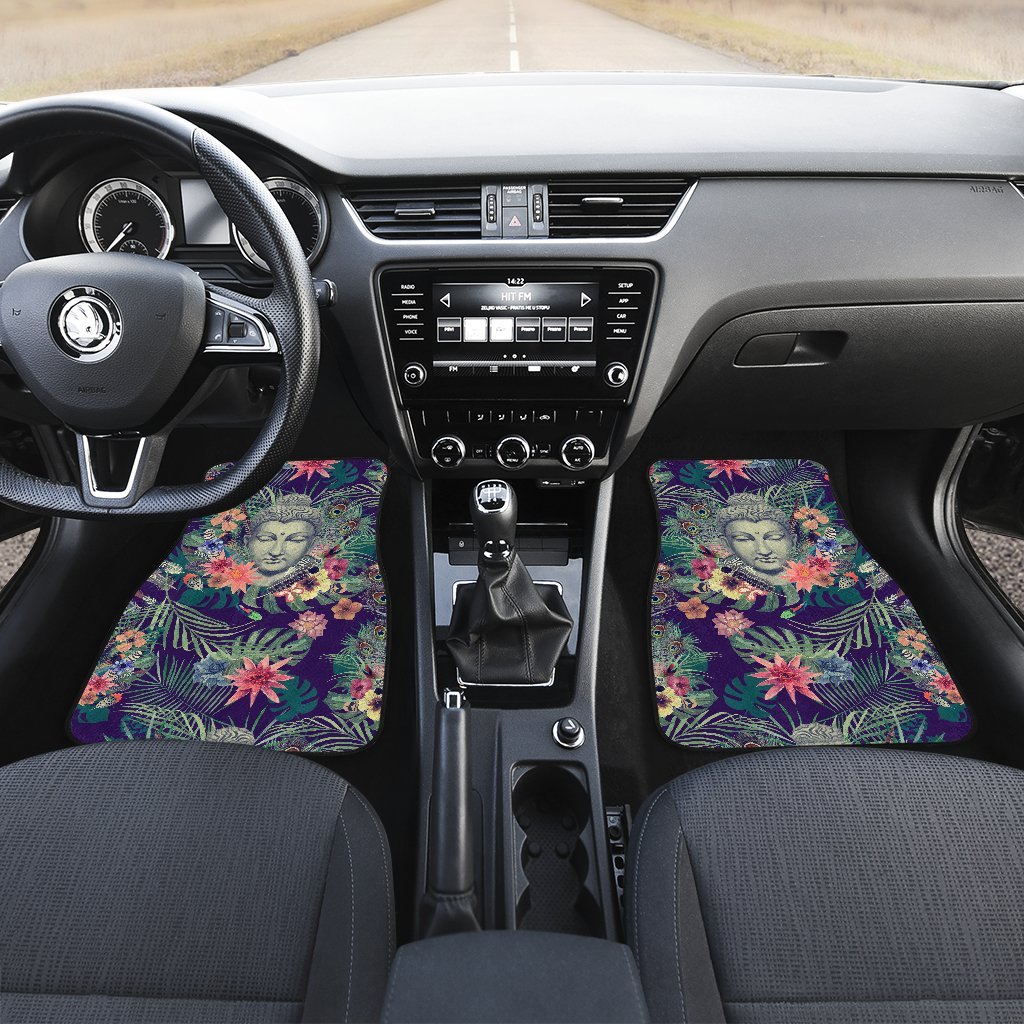 Tropical Buddha Print Front And Back Car Floor Mats, Front Car Mat SO0282